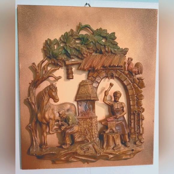 Vintage Horse Farrier West Germany Wall Art Souvenir - Picture 1 of 4